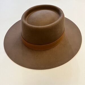 Lack Of Color Brown Wide-Brim Hat